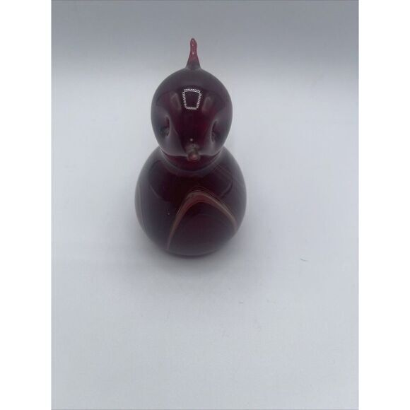 Gibson 1985 Red Glass Bird‎ Figurine - Picture 2 of 9